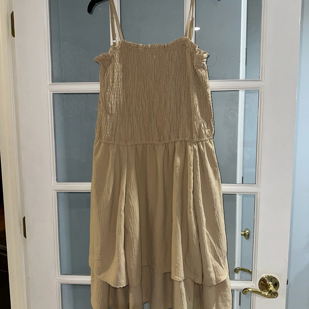 LOVE women’s Dress size 2X smocked layered midi adjustable straps elastic waist